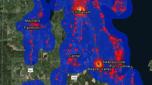 Close up of PUD ops outage dashboard