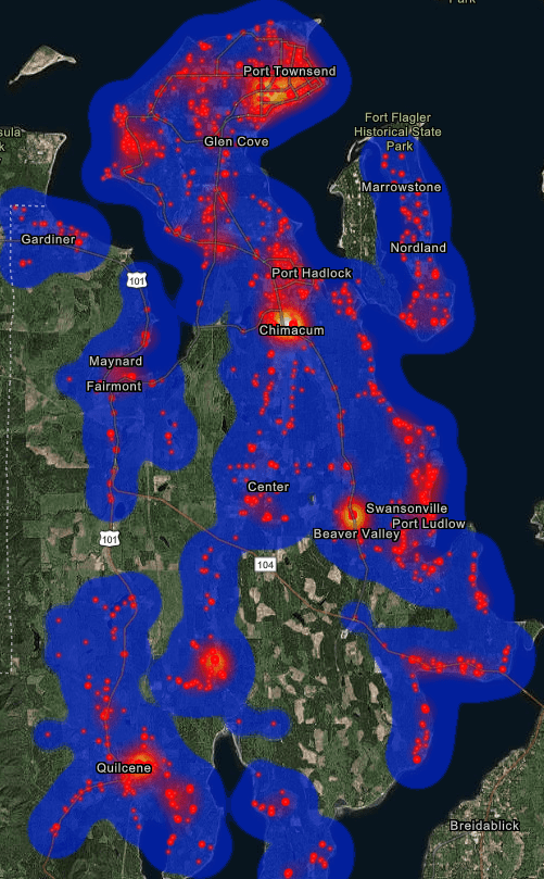 Close up of PUD ops outage dashboard