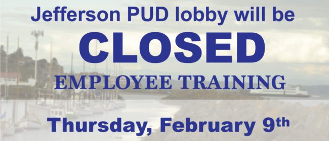 PUD office closed for employee training